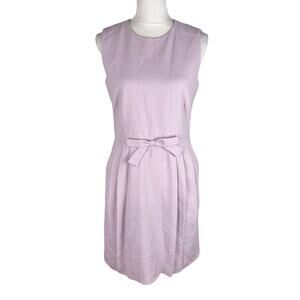Red Valentino Wool Blend Pink Dress Sleeveless Valentine Bow Waist Zip Size 44